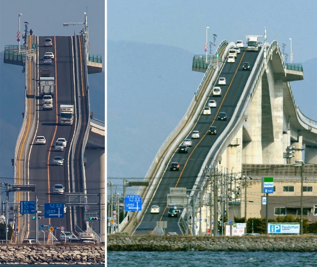 ¡Terrorífico Puente En Japón! Desde Lejos Solo Parece Una Montaña Rusa